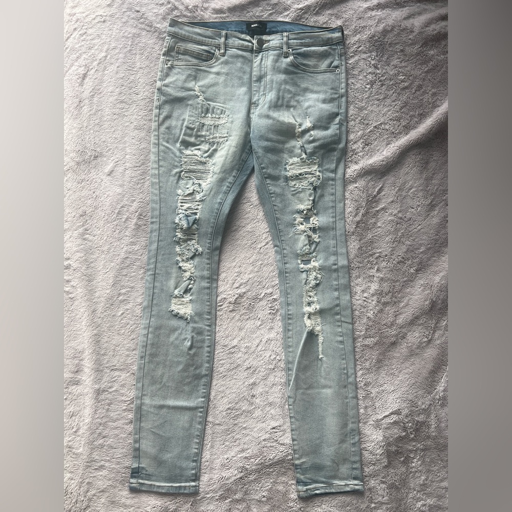 Denim Blue Ripped Jeans